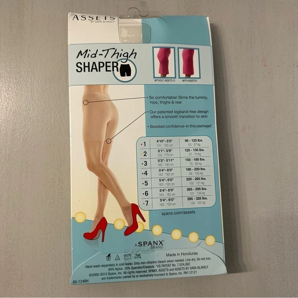 Assets Red Hot Label by SPANX Medium Control Mid-Thigh Shaper in Nude Sz 5 NWT